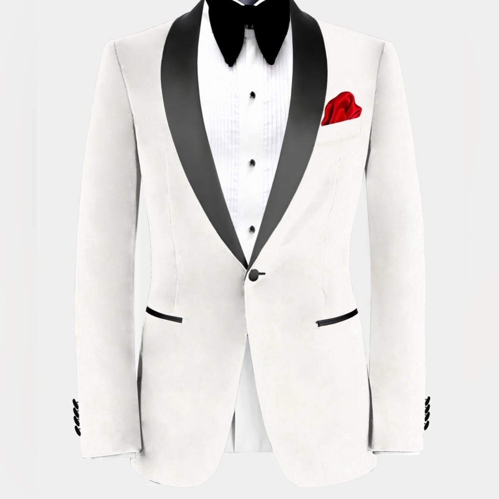 3 piece Ivory /White Tuxedo